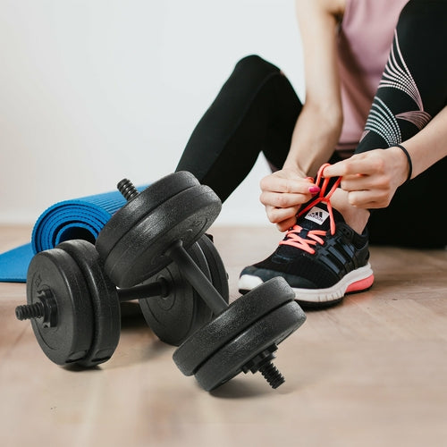 Set de un par de mancuernas Soozier de 42 libras para entrenamiento de bíceps, ejercicio y acondicionamiento físico (pesas libres
