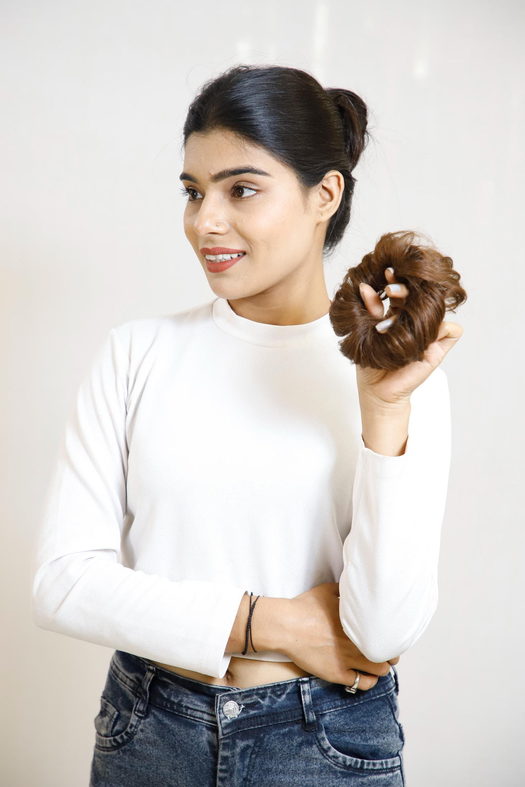 Donut Scrunchie Hair Extension – Real Hair Bun Maker for Instant Volume & Natural Look