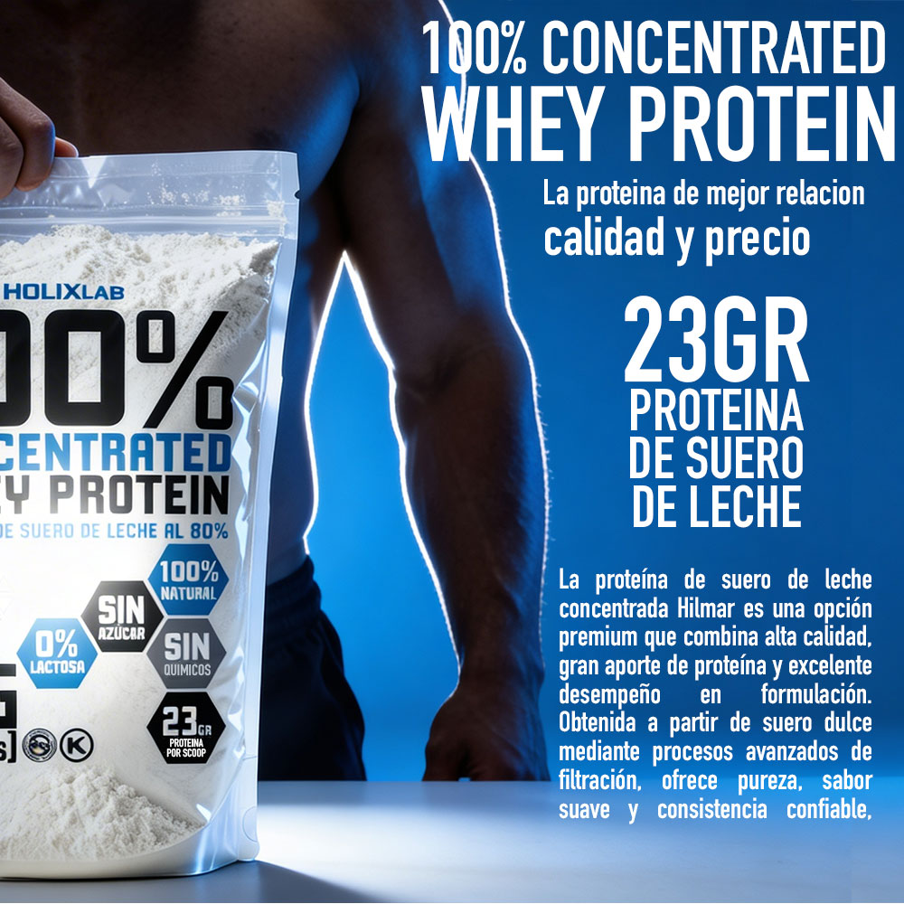 Concentrated Whey Protein 100% - 23gr PROTEINA PURA