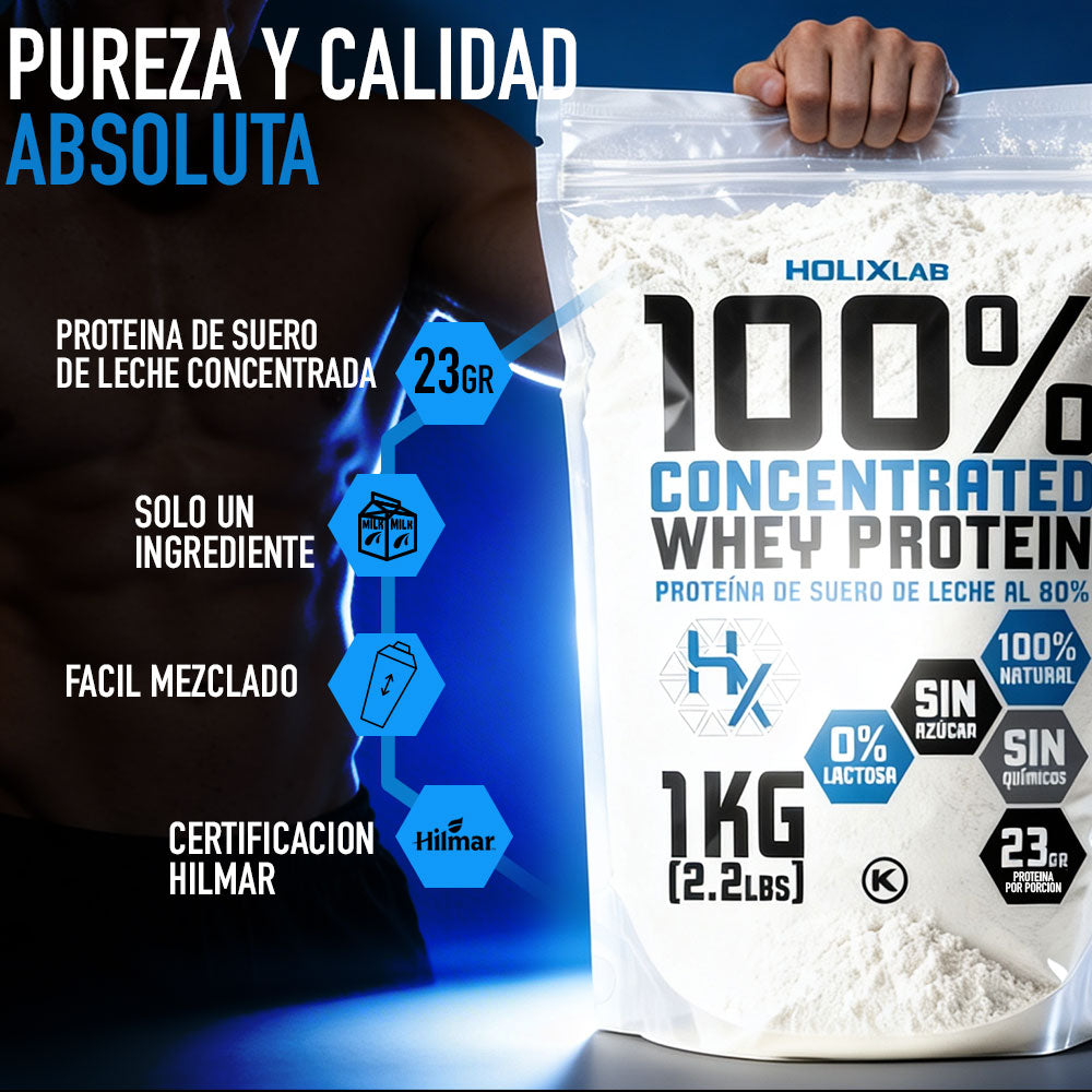 Concentrated Whey Protein 100% - 23gr PROTEINA PURA