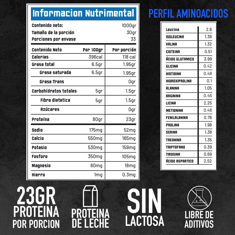 Concentrated Whey Protein 100% - 23gr PROTEINA PURA