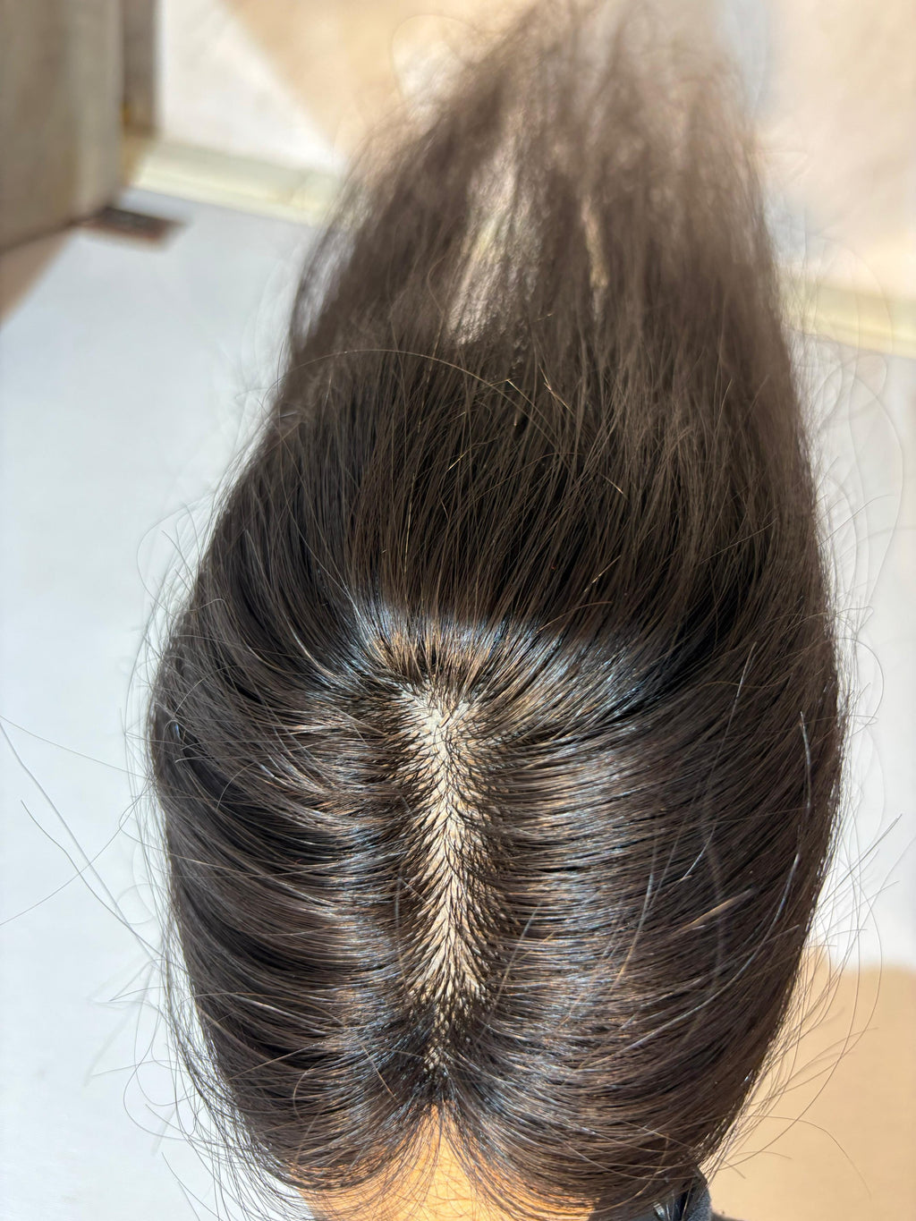 Hair Topper for Postpartum Hair Loss | Silk Base | Natural Black | Straight | Remy Hair India